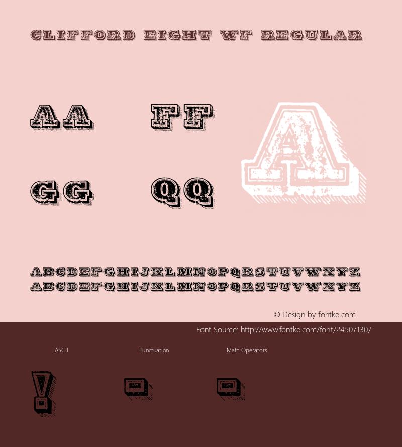Clifford Eight WF 001.001 Font Sample