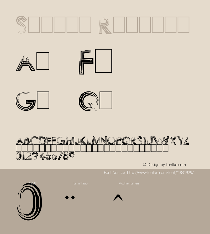 Sharpy Regular Version 1.00 December 29, 2010, initial release Font Sample