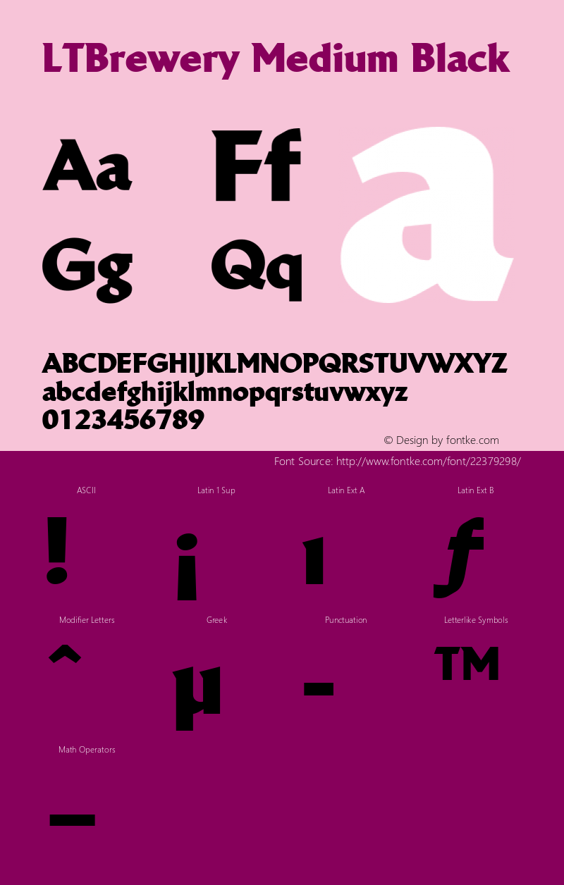 LinotypeBrewery Black 13.01.1998 Font Sample