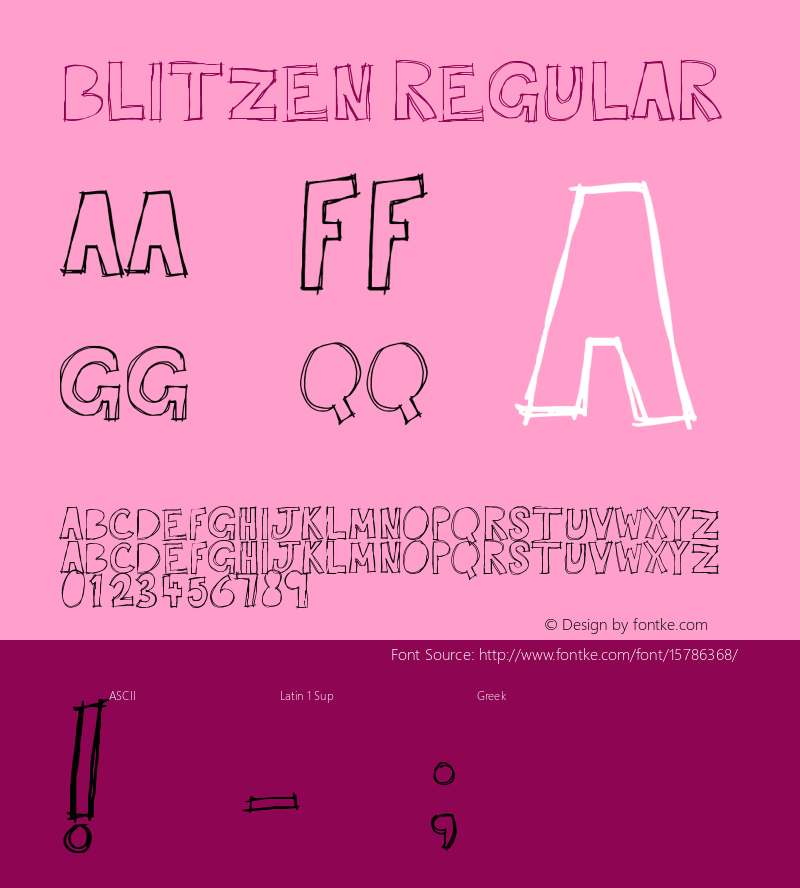 Blitzen Regular Version 1.00 October 24, 2015, initial release Font Sample