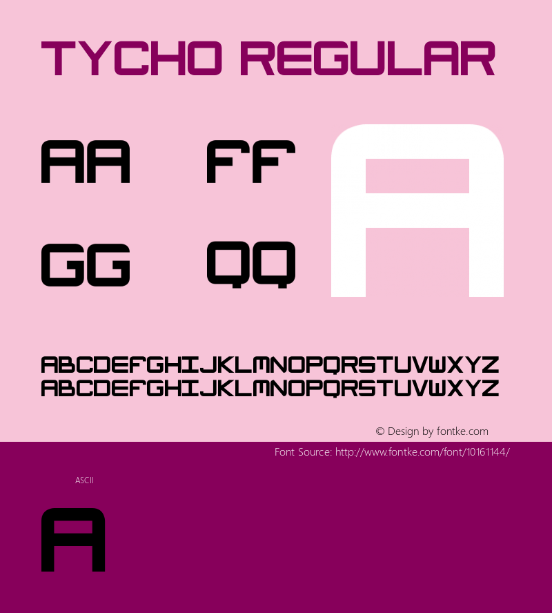 Tycho Regular 001.000 Font Sample