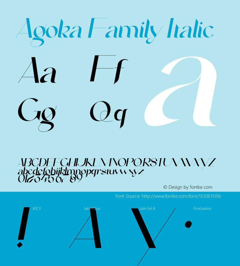 Agoka Family Italic Version 1.003;Fontself Maker 3.5.4 Font Sample