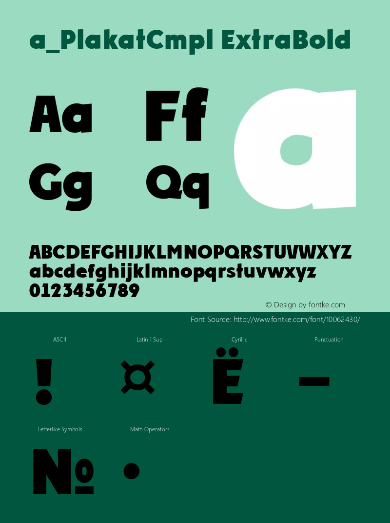 a_PlakatCmpl ExtraBold 01.01 Font Sample