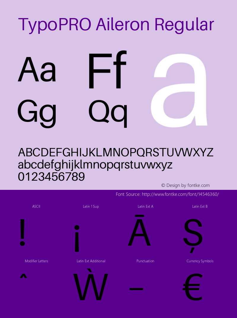 TypoPRO Aileron Regular Version 1.000;PS 001.000;hotconv 1.0.70;makeotf.lib2.5.58329 Font Sample