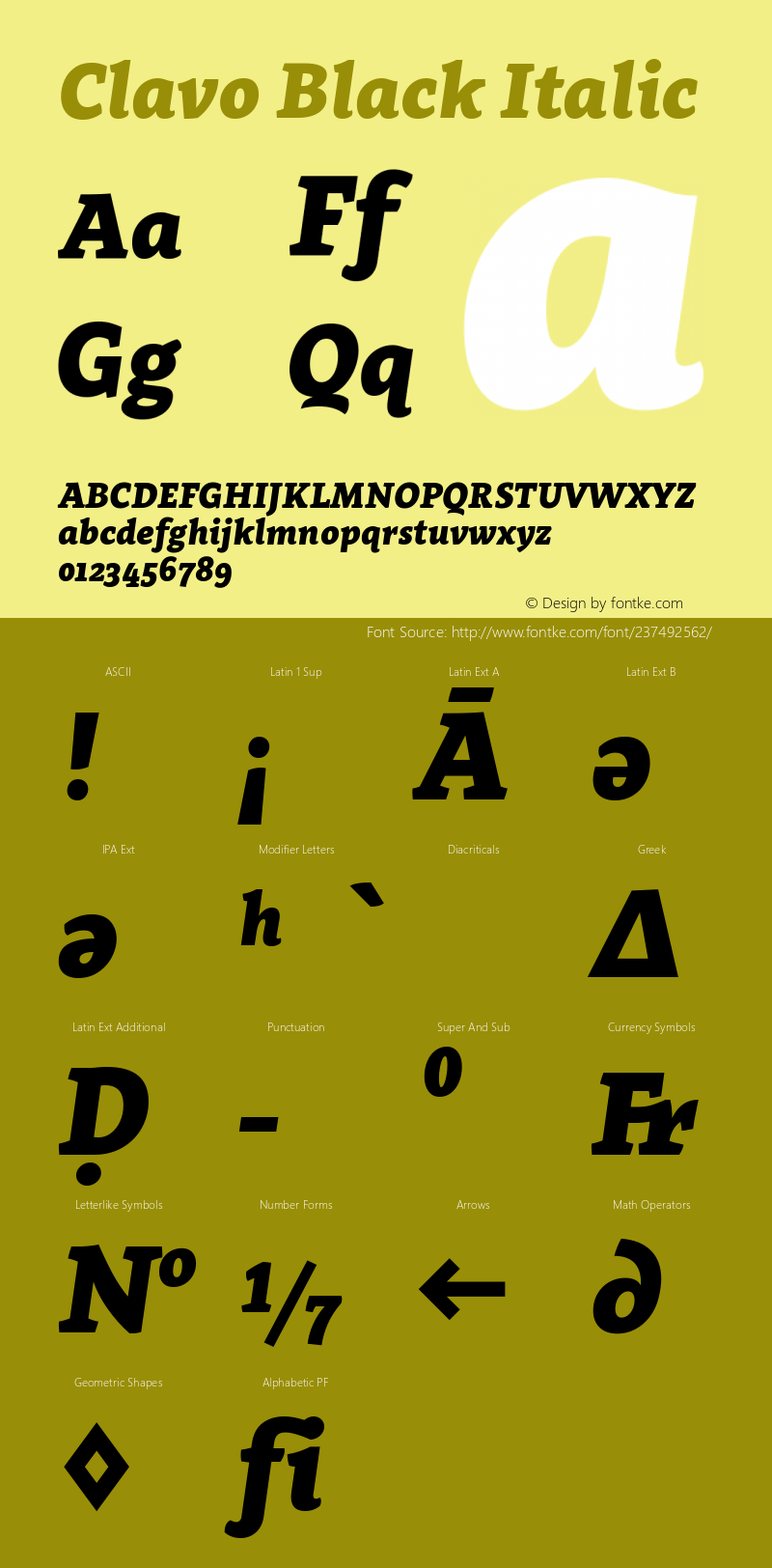 Clavo Black Italic Version 1.007图片样张