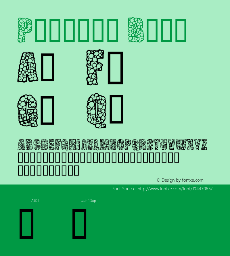 Pustule Bold Version 1.00 2012 Font Sample