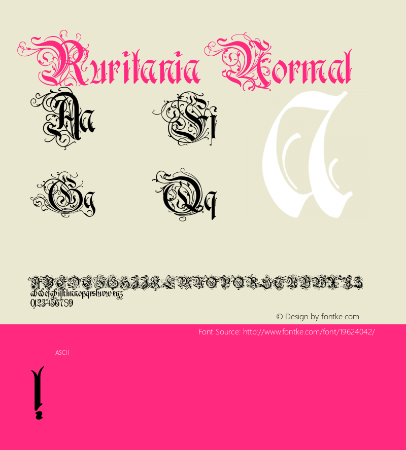 Ruritania 1.0 Font Sample