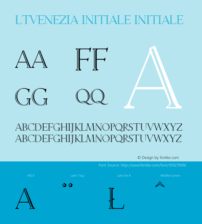 LTVenezia Initiale Initiale Version 001.000 Font Sample