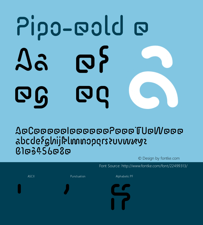 ☞Pipo Bold Version 1.000;PS 001.000;hotconv 1.0.38;com.myfonts.easy.benbenworld.pipo.bold.wfkit2.version.4QcB Font Sample