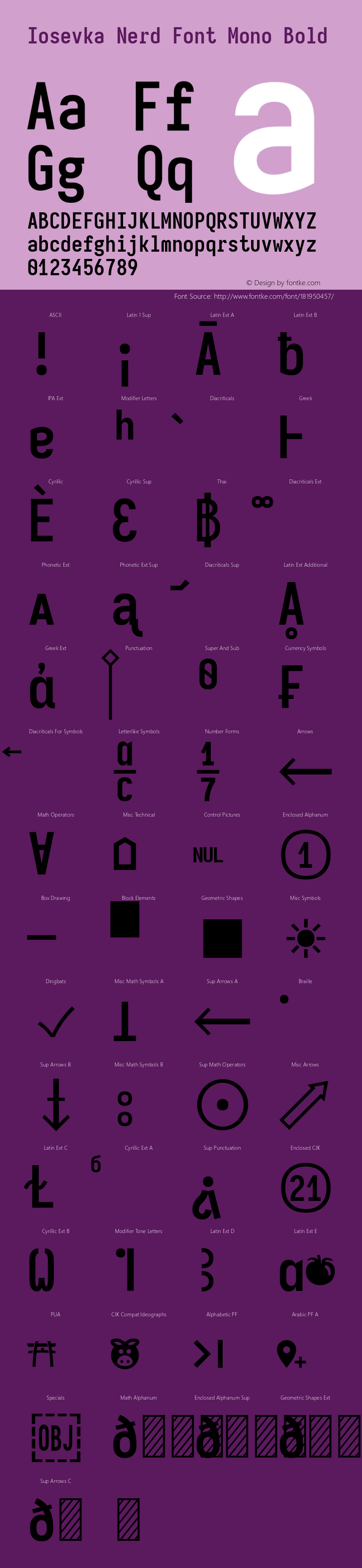 Iosevka Mayukai Codepro Bold Nerd Font Complete Mono Version 10.3.4; ttfautohint (v1.8.4)图片样张