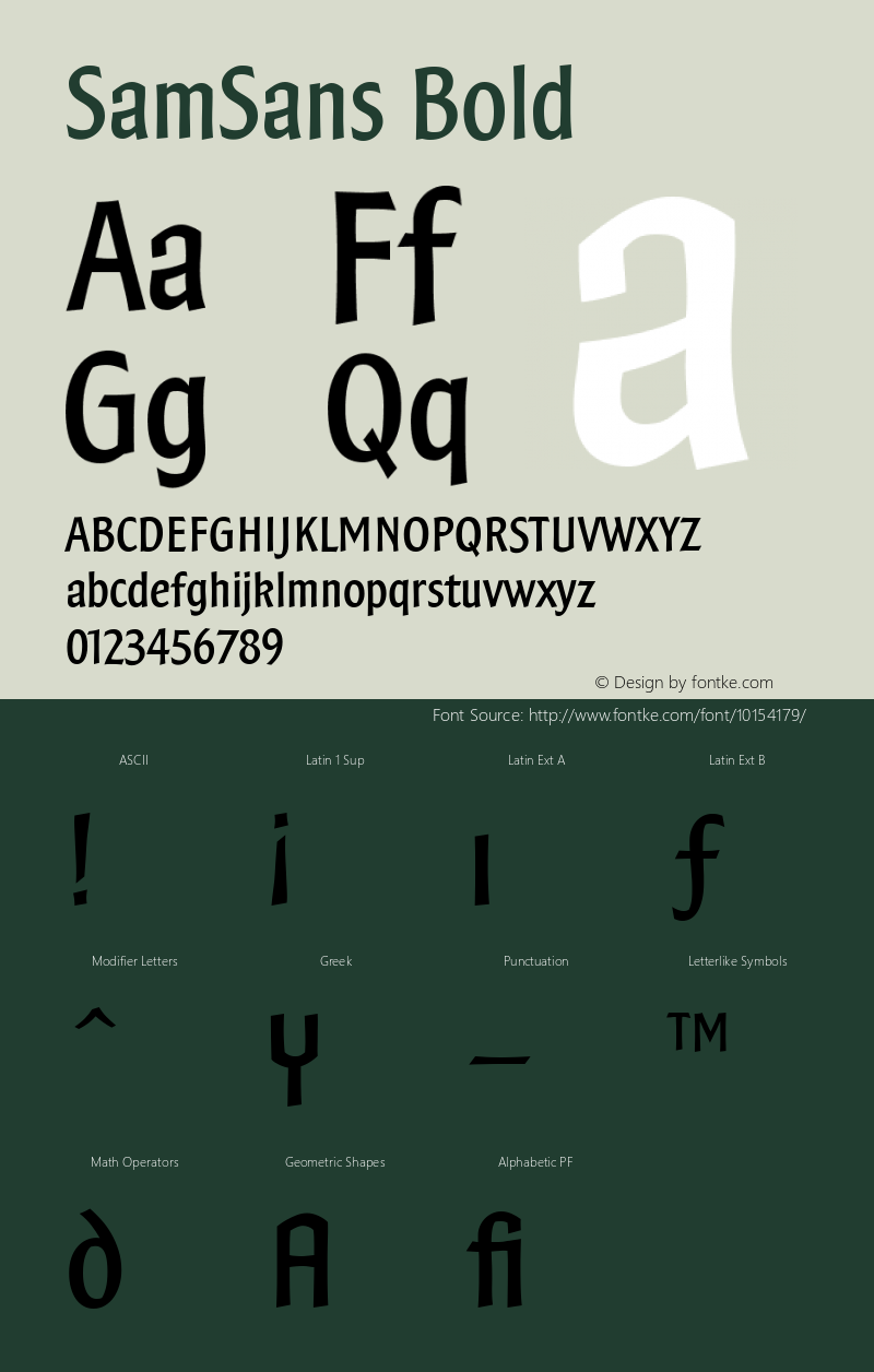 SamSans Bold 001.000 Font Sample