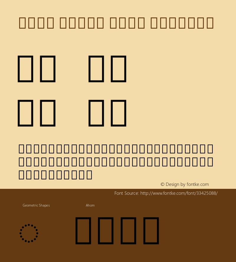 Noto Serif Ahom Regular Version 2.001 Font Sample