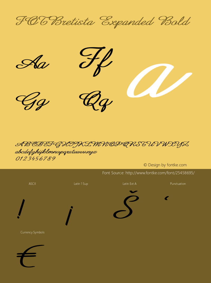 FOTBretista-ExpandedBold Version 1.000 Font Sample