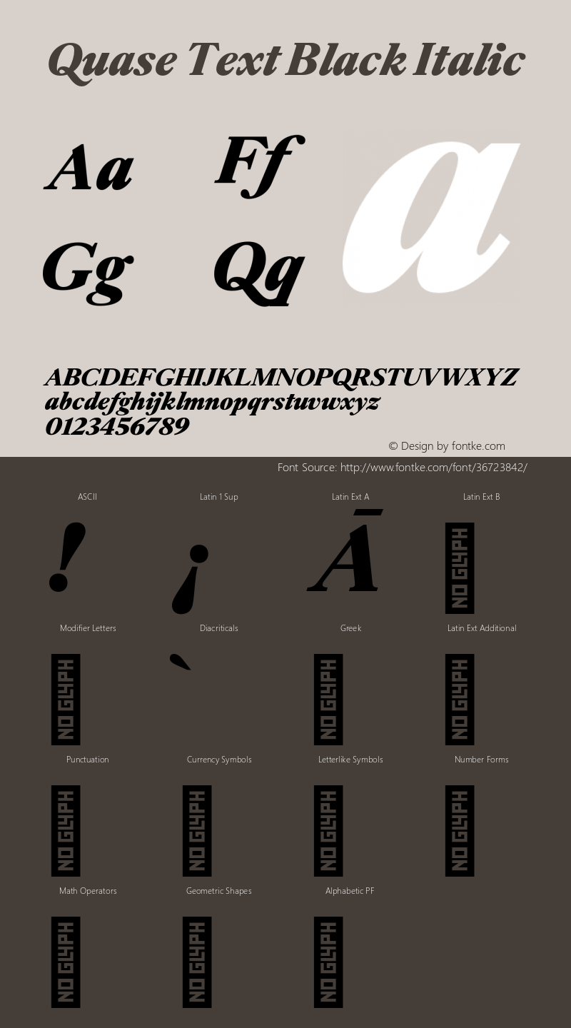 Quase Text Black Italic Version 1.000;PS 001.000;hotconv 1.0.88;makeotf.lib2.5.64775 Font Sample