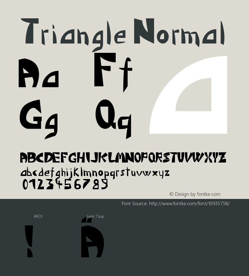 Triangle Normal Version 001.000 Font Sample