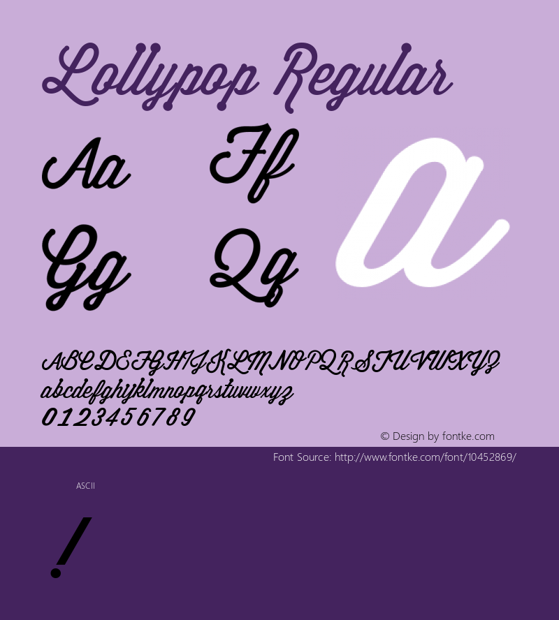 Lollypop Regular Unknown Font Sample