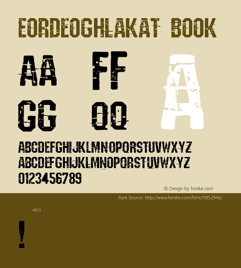 Eordeoghlakat Book Version Macromedia Fontograp Font Sample