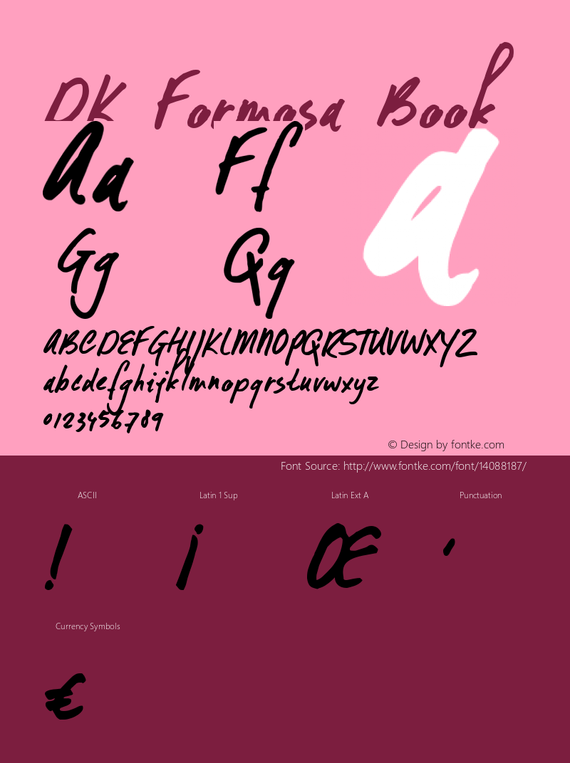 DK Formosa Book Version 1.000 Font Sample