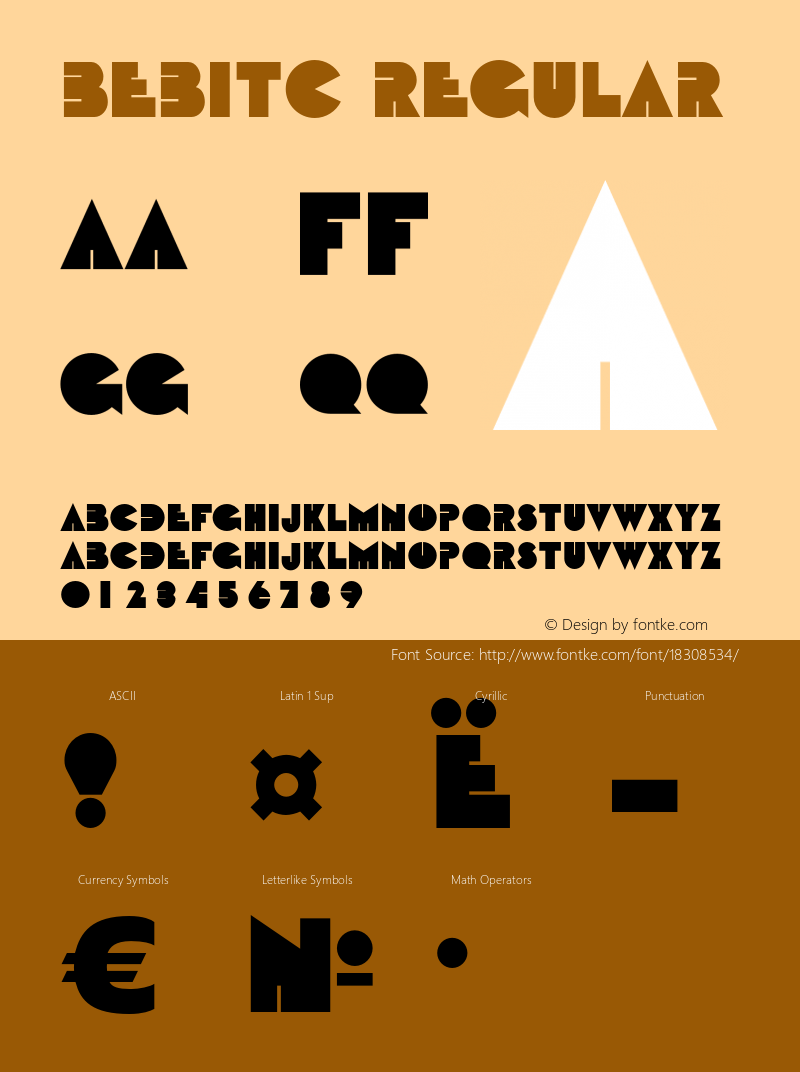 BebitC Regular OTF 1.0;PS 001.001;Core 116;AOCW 1.0 161 Font Sample