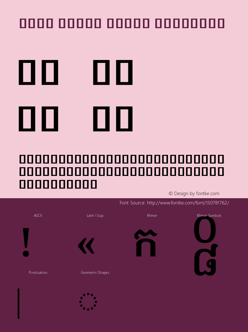 Noto Serif Khmer SemiBold Version 2.001 Font Sample