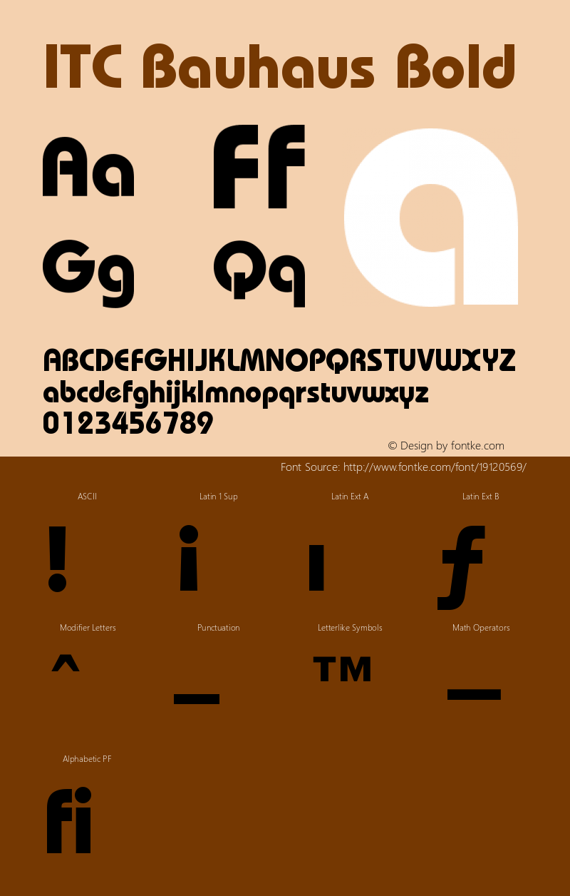 ITC Bauhaus Bold Version 003.001 Font Sample