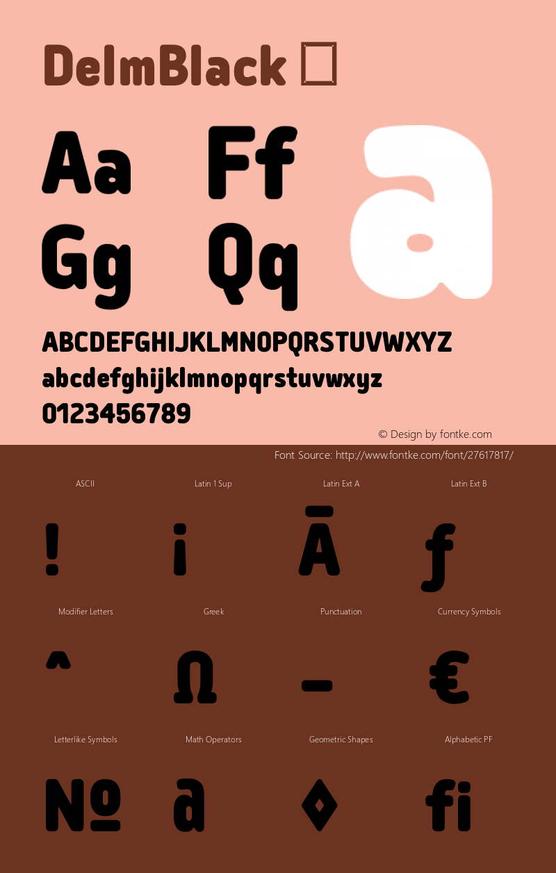 ☞DelmBlack Version 1.000;com.myfonts.easy.typesketchbook.delm.black.wfkit2.version.4oEm Font Sample