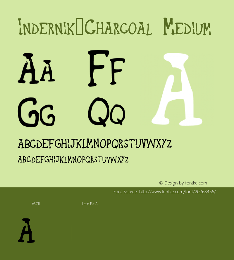 Indernik_Charcoal Version 001.000 Font Sample