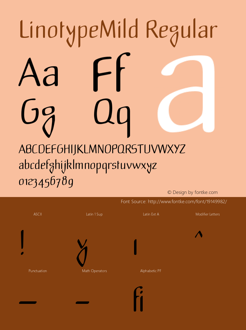 Linotype Mild Version 001.000 Font Sample