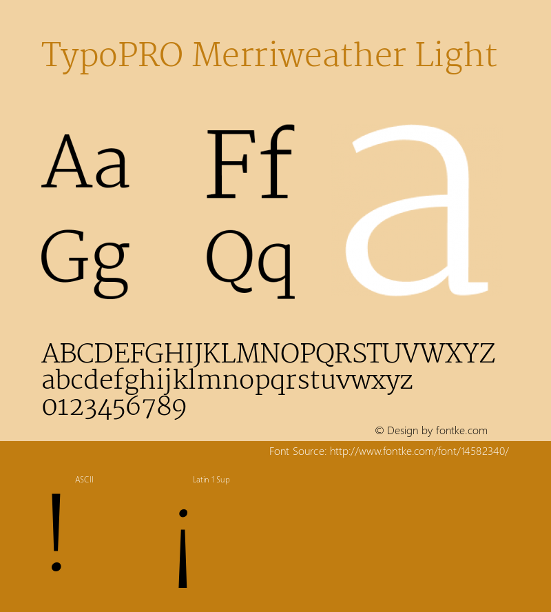 TypoPRO Merriweather Light Version 1.003 Font Sample