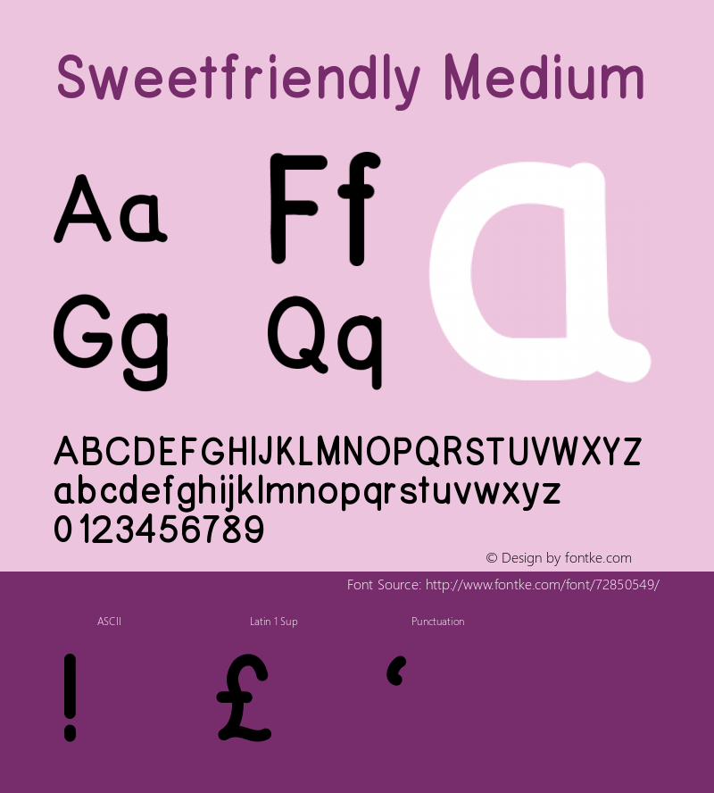 Sweetfriendly Version 001.000 Font Sample