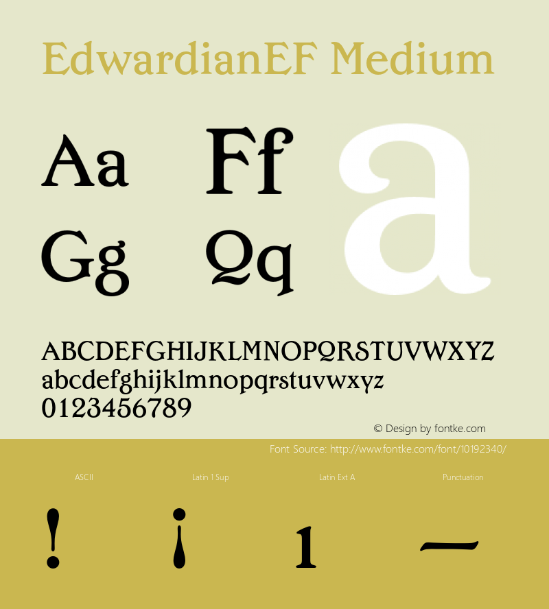EdwardianEF Medium 001.000 Font Sample