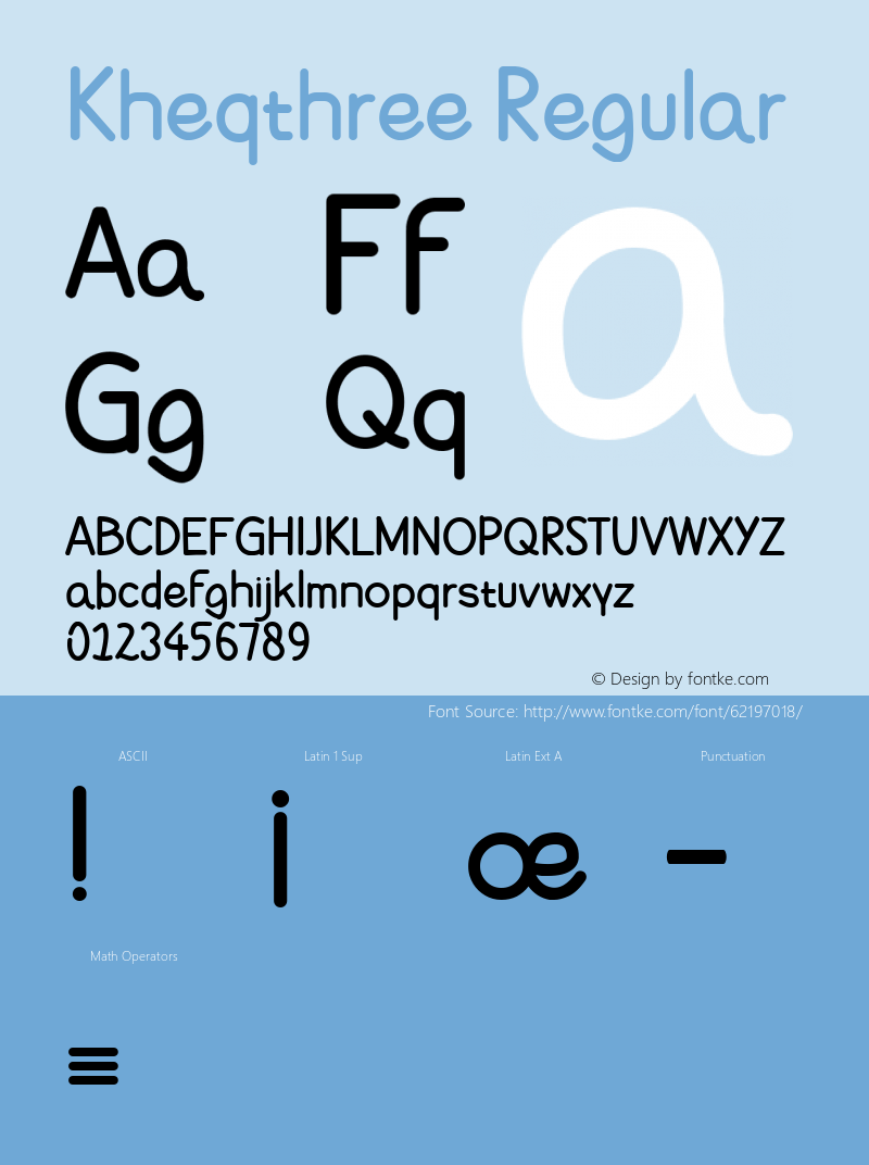 Kheqthree Version 1.014;Fontself Maker 3.5.1 Font Sample