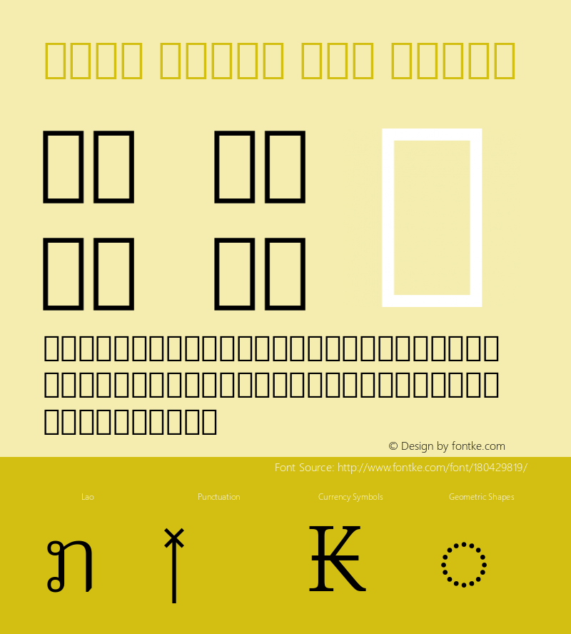 Noto Serif Lao Light Version 2.000; ttfautohint (v1.8.4) -l 8 -r 50 -G 200 -x 14 -D lao -f none -a qsq -X 