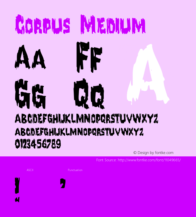 Corpus Medium Version 001.000 Font Sample