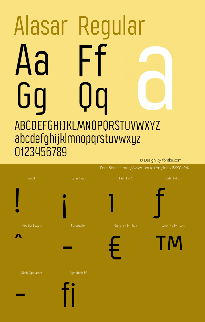 Alasar Regular 001.000 Font Sample