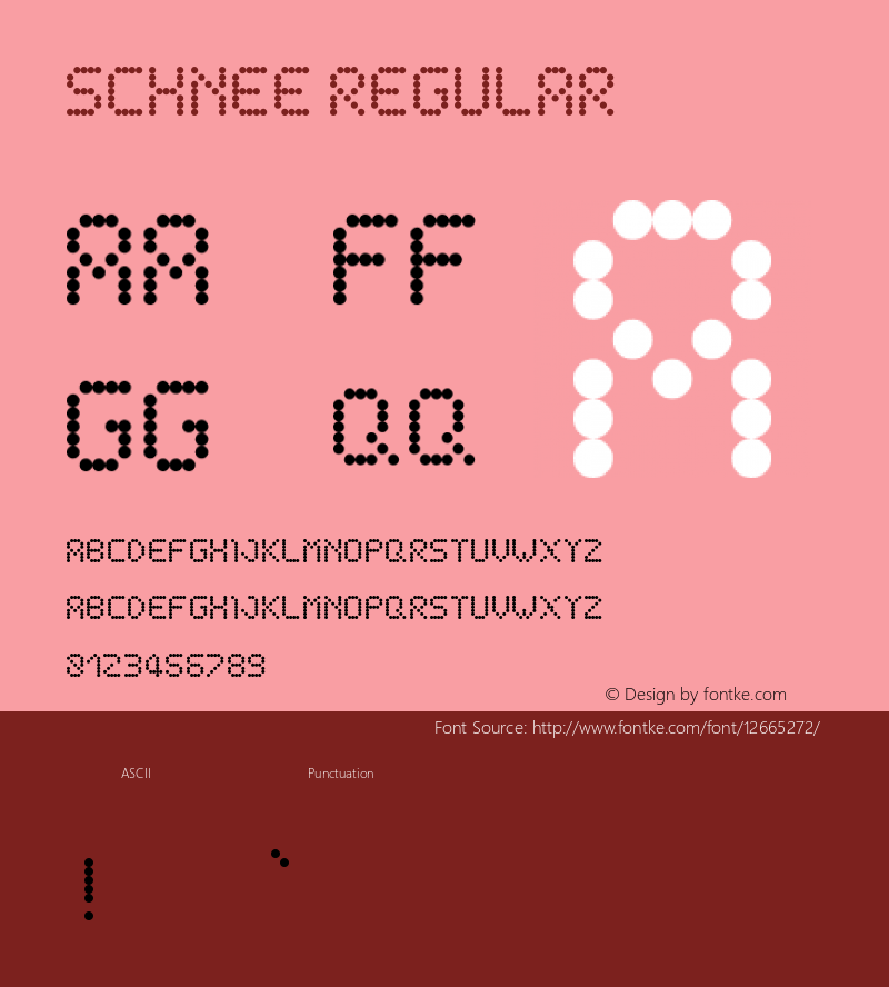 schnee Regular Version 1.0 Font Sample