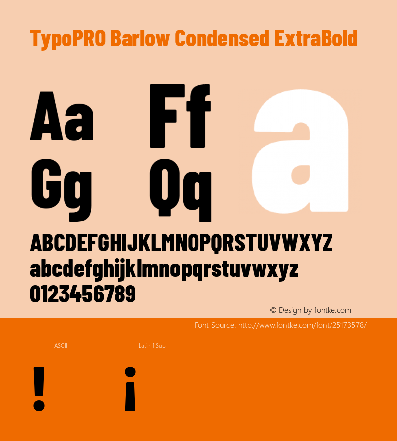 TypoPRO Barlow Condensed ExtraBold Version 1.301 Font Sample