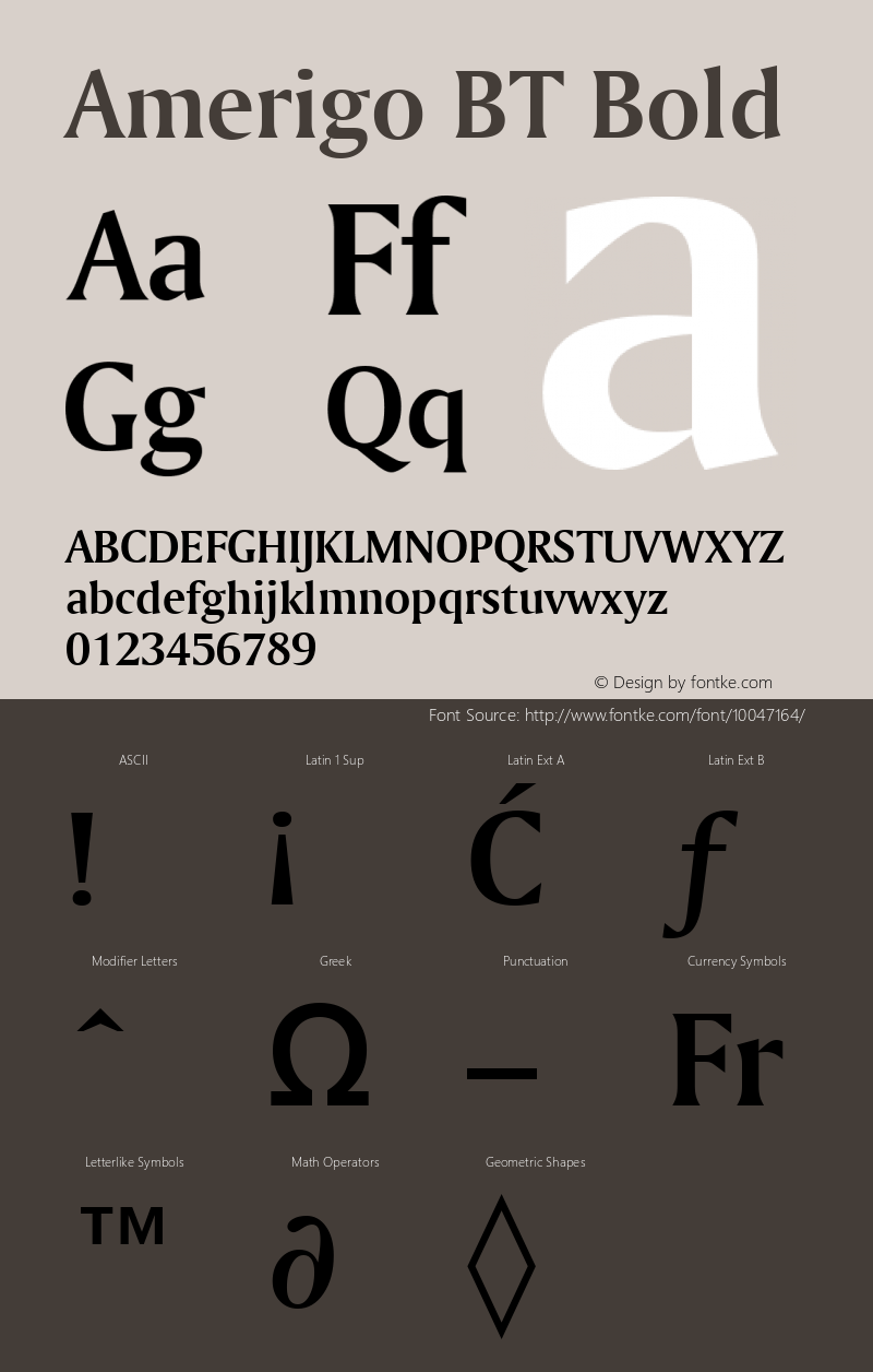 Amerigo BT Bold mfgpctt-v1.53 Monday, February 1, 1993 11:35:53 am (EST) Font Sample