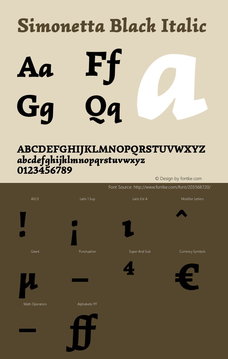 Simonetta Black Italic Version 1.004图片样张