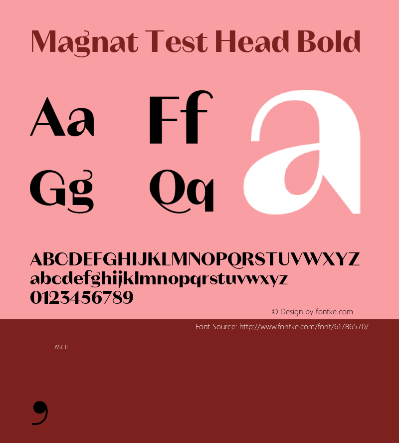 Magnat Test Head Bold Version 1.000;PS 001.000;hotconv 1.0.88;makeotf.lib2.5.64775 Font Sample