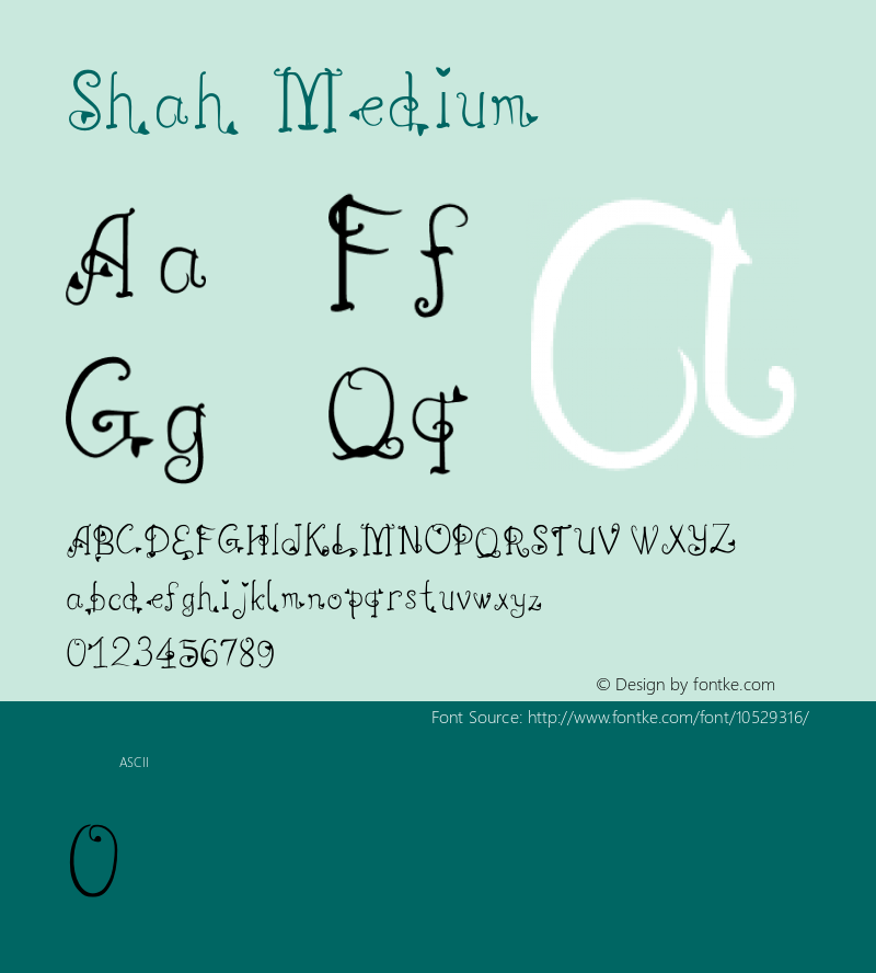 Shah Medium Version 2 Font Sample