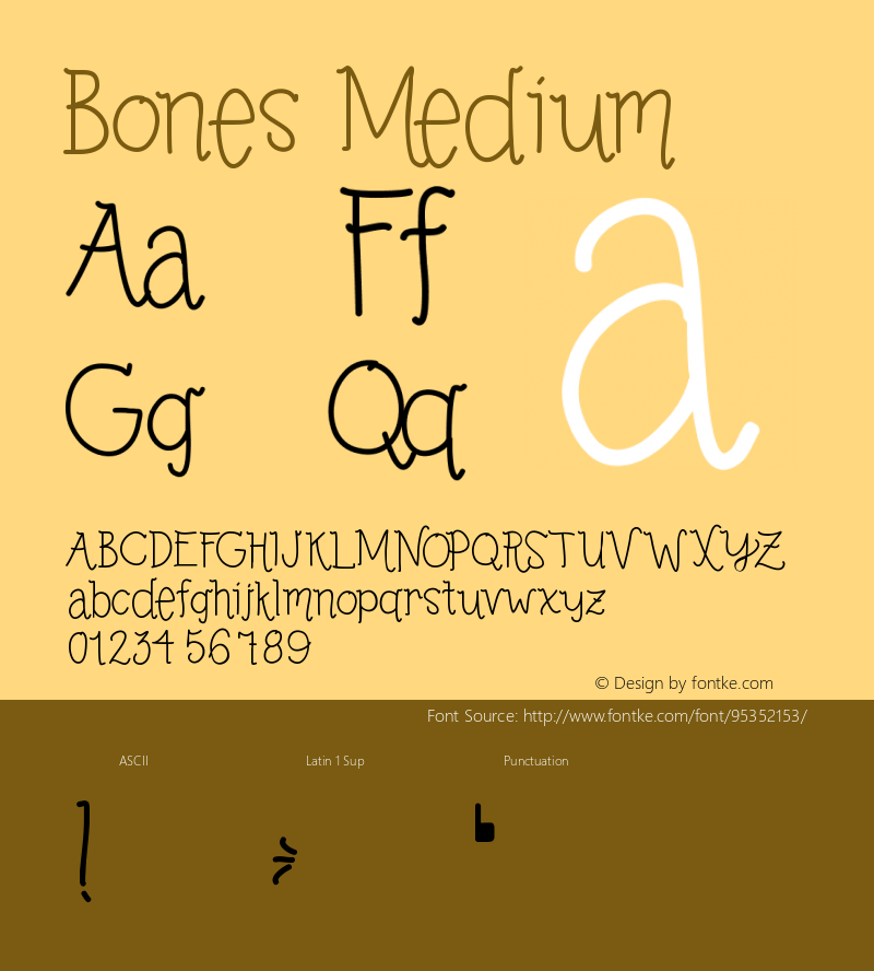 Bones Version 001.000 Font Sample