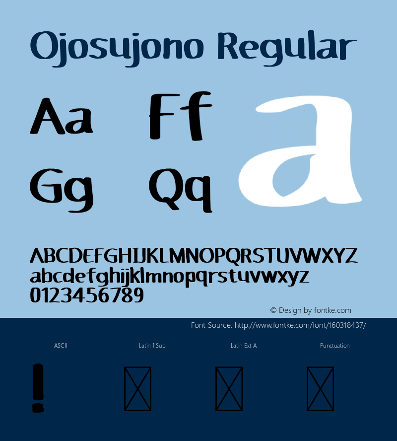 Ojosujono Version 1.001;Fontself Maker 3.5.1 Font Sample