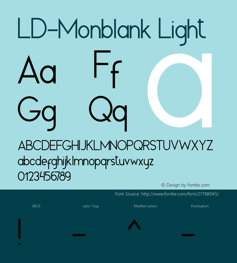 LD-Monblank-Light 001.000 Font Sample