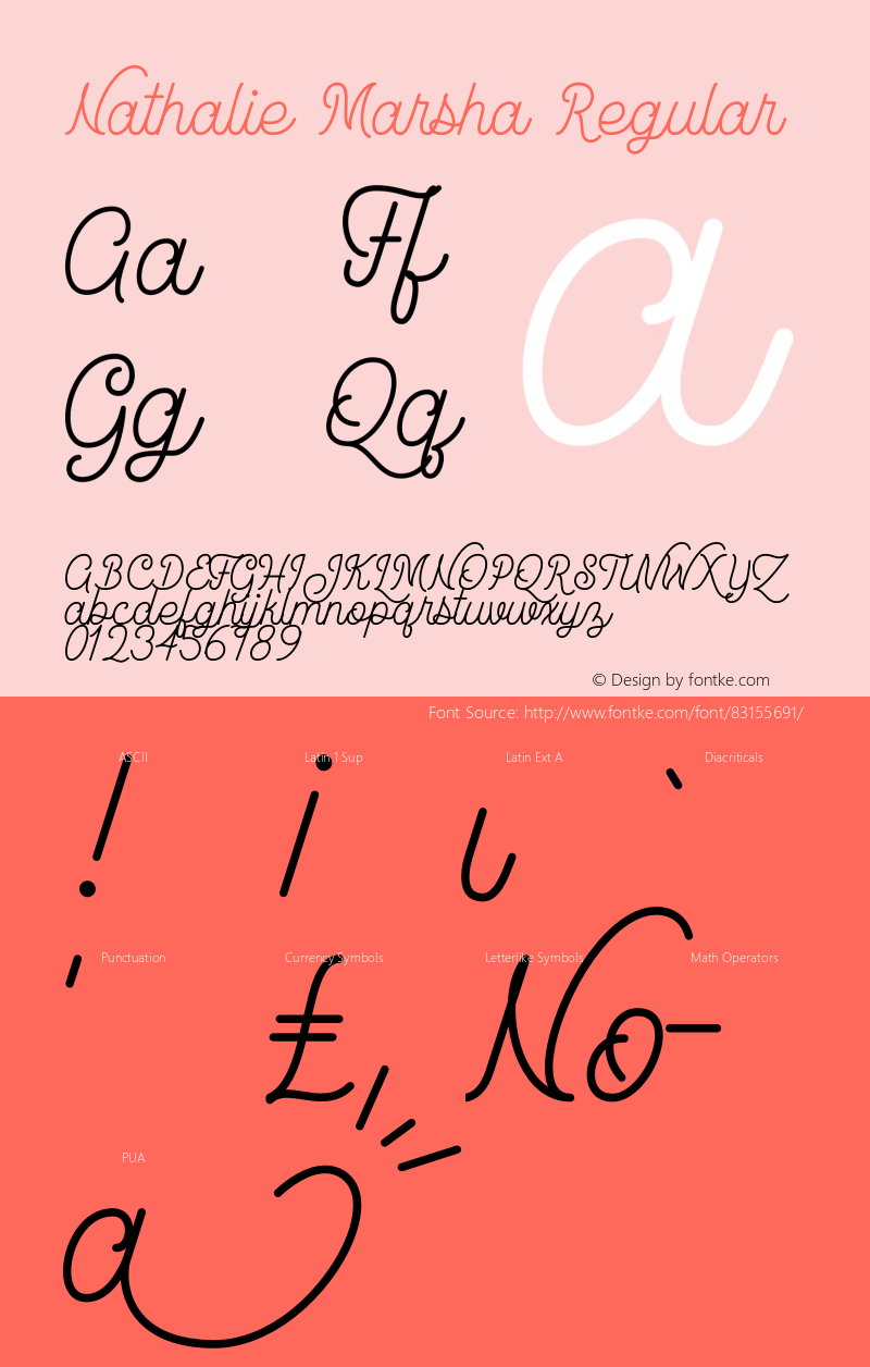 Nathalie Marsha Version 1.00;November 6, 2020;FontCreator 12.0.0.2535 64-bit Font Sample