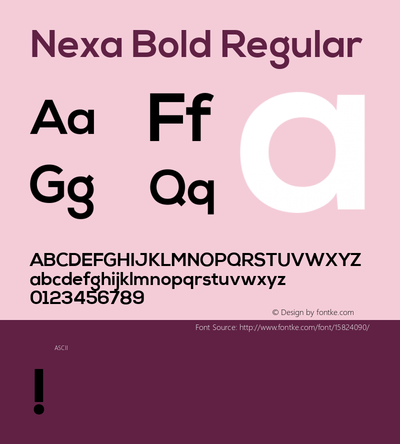 Nexa Bold Regular Version 1.000; ttfautohint (v1.4.1) Font Sample