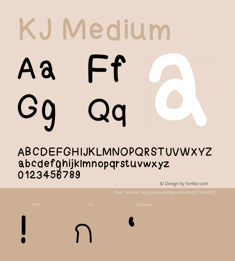 KJ Version 001.000 Font Sample