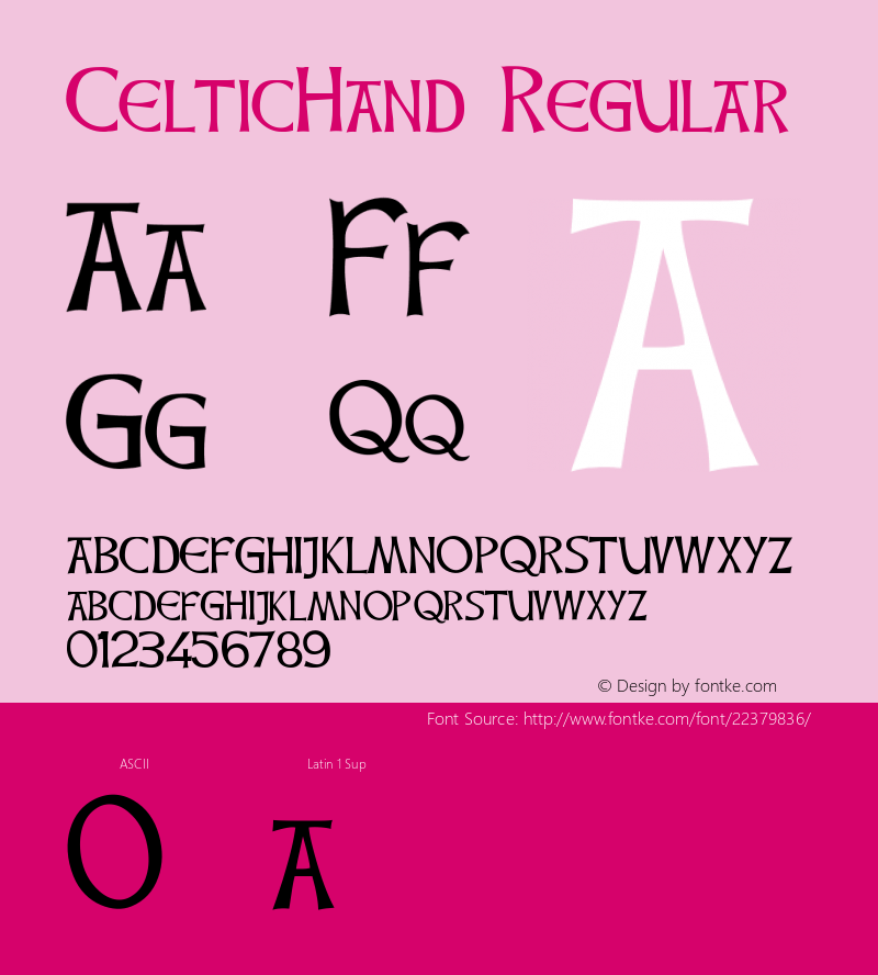 CelticHand 001.001 Font Sample