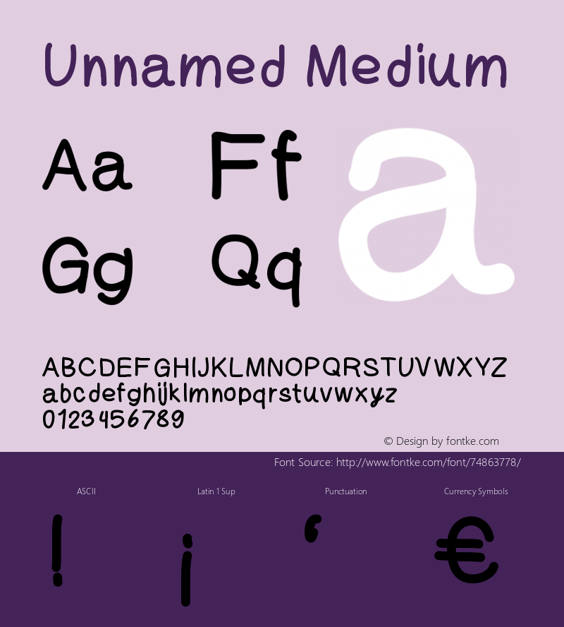 Unnamed Version 001.000 Font Sample