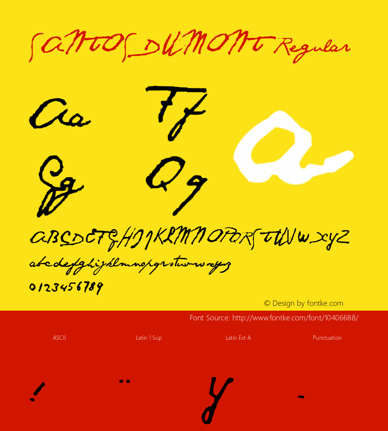 SANTOS DUMONT Regular 01 Font Sample